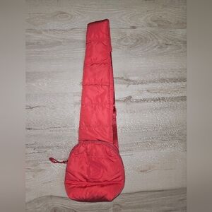 Savvi Wren Quilted Crossbody Bag Coral Adjustable Strap Zip Pockets